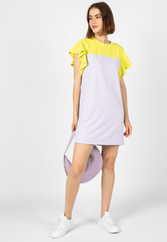 Silvian Heach - Mini-jurk - Wit - Met Ruches Mouwen