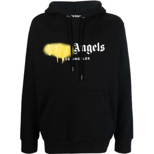 Palm Angels - Spray Logo-print Hoodie - Zwart