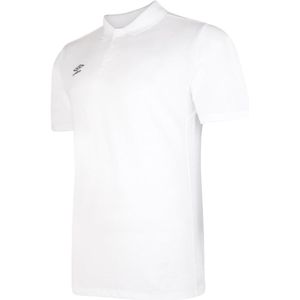 Umbro Heren Essential Poloshirt (Wit/zwart)
