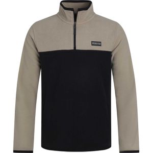 Weird Fish Heren Tristan Micro Quarter Zip Fleece Top (Flintstone)