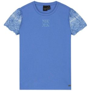 NIK&NIK T-shirt Dione Met Kant Blauw - Maat 12J / 152cm