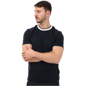 Men's Lacoste Regular Fit Stretch Pique T-Shirt in blue navy