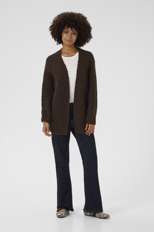 CULTURE Gebreid vest 'Brava'  chocoladebruin