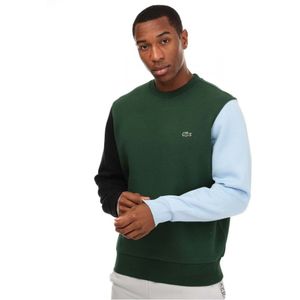 Men's Lacoste Brushed Fleece Sweatshirt in Green black