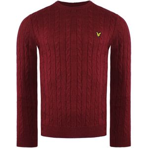 Lyle & Scott - Kabel - Heren Sweater - Bourgondië