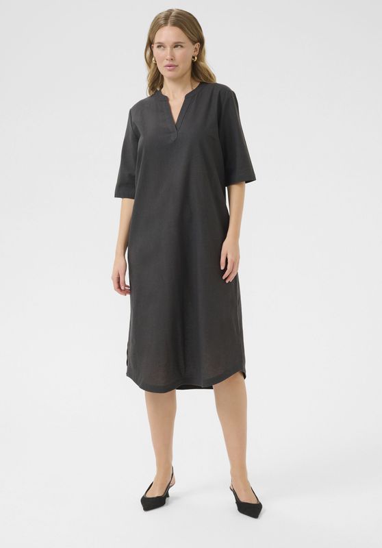 Kaffe - Kia - Tuniekjurk - Grafiet - 3/4 Lengte - Halve Mouw