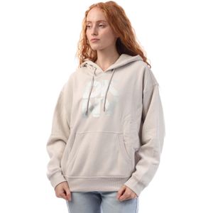 DKNY Dames/Dames Folie Logo Hoodie (Gebroken wit)