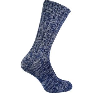 Dikke warme wandelsokken van 100% wol voor heren - Blauw
