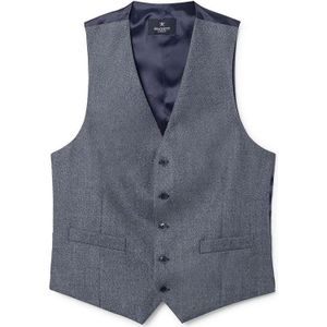 Heren Hackett, Geborsteld Birdseye Vest In Blauw - Maat 44N