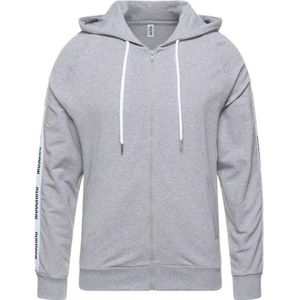 Moschino Brand Tape Logo grijze hoodie met rits