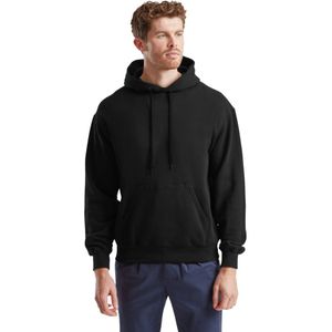 Fruit of the Loom katoenen herenhoodie (Zwart)
