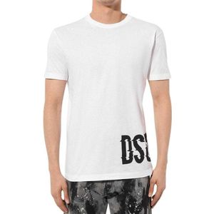 DSquared2 Heren Logo Cool Fit T-Shirt (Wit/Zwart)