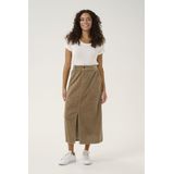 CULTURE - Klay - Rok - Donkerbeige - Corduroy - 3/4 Lengte
