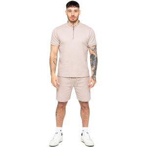 Enzo | Set van Textuur Wafel T-shirt en Shorts voor Heren