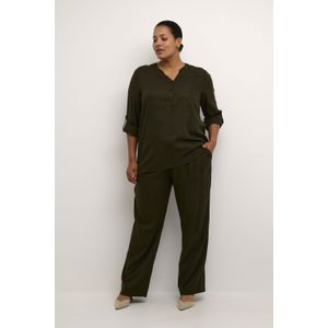 Blouse met lange mouwen Regular fit Forest Night dark green