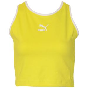 Puma Dames/Dames Klassiekers Geknipte Tank (Brandend Geel)