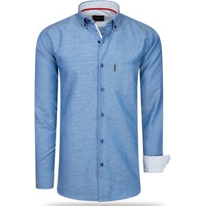 Cappuccino Italia Overhemden Regular Fit Overhemd Royal Blauw