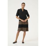 CULTURE - Jurk 'Betty' - Bruin/Zwart - Blousejurken