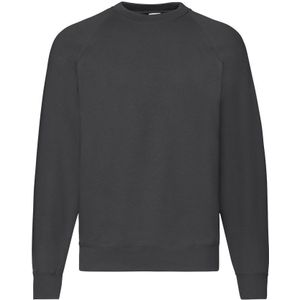 Fruit Of The Loom Heren Klassiek 80/20 Raglan Sweatshirt (Licht Grafiet) - Maat S