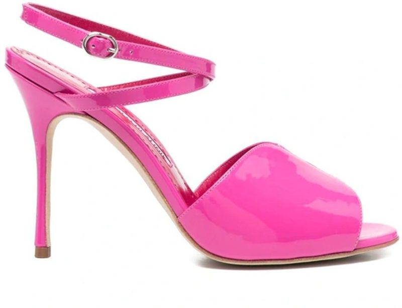 Manolo Blahnik - High Heel Sandalen - Zwart - Kalfsleer