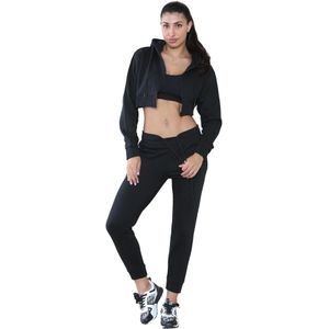 Kruze - Dames Trainingspak Set - Regular Fit - Cropped Zip-up Hoodie