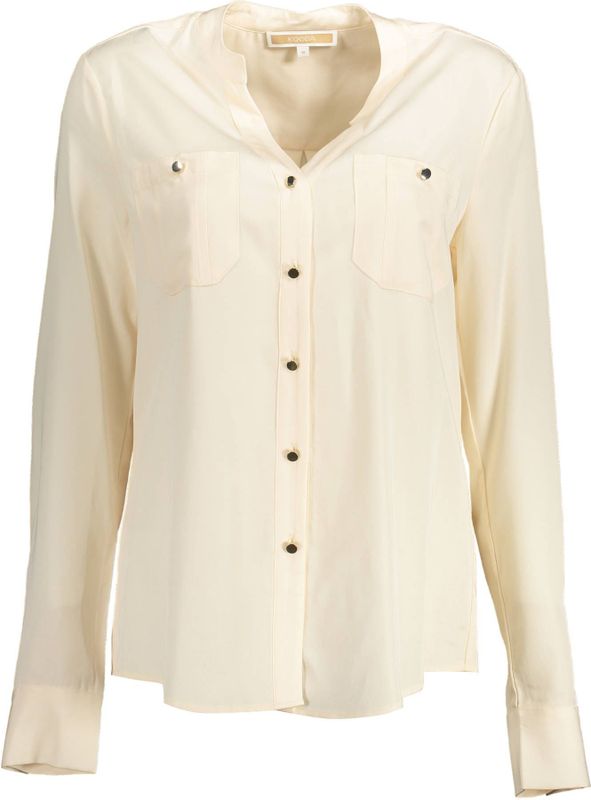 Kocca - Blouse - Wit - Damesoverhemd - Lange Mouwen - Knoopsluiting