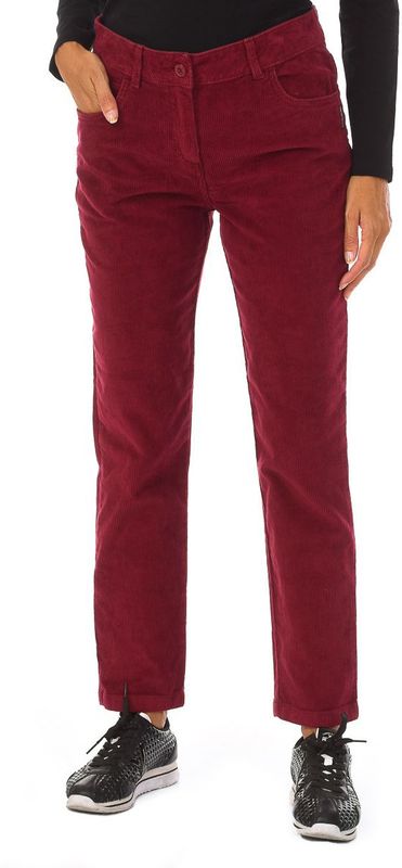 Napapijri - GA4FOE - Lange Broek - Bordeauxrood - Met Geribde Zomen