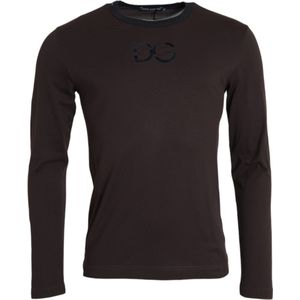 Dolce & Gabbana - Long Sleeve TShirt - Bruin - DG Logo
