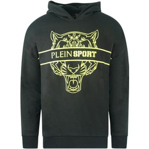 Philipp Plein Sport Tiger Stencil Logo Black Hoodie