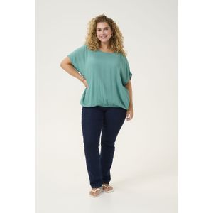 Blouse met korte mouwen Loose fit Teal blue