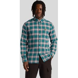 Lyle & Scott - Geruit Flanellen Overhemd - Groen - Lange Mouwen