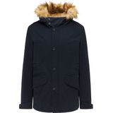 Mo - Parka - Marine - Katoen - Met Uitneembare Gewatteerde Binnenjas