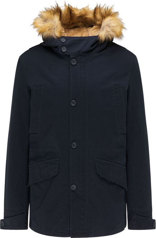 Mo - Parka - Marine - Katoen - Met Uitneembare Gewatteerde Binnenjas
