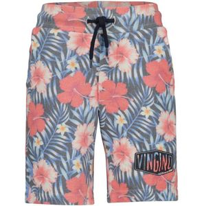 Vingino Regular Fit Sweatshort Remo Met All Over Print Blauw/roze - Maat 14-15J / 164-170cm