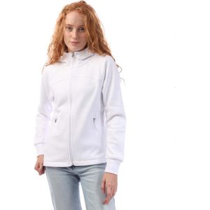 DKNY Dames/Dames Embellished Logo Fitted Full Zip Hoodie (Wit)