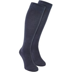 Set van 2 ademende kniehoge bamboesokken voor heren - Grijs