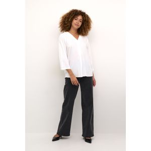 Blouse met lange mouwen Regular fit Chalk white