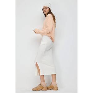 Rekbare Midi Rok met Split