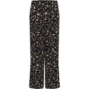 Casual broek Regular fit Nature/Black Flower Print floral