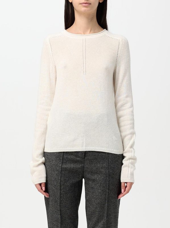 Cashmere - Crew Neck Sweater - Wit