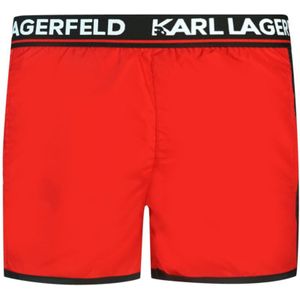 Karl Lagerfeld Getapete Rode Zwemshort Met Logo - Maat 2XL