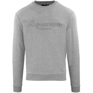 Aquascutum Embossed Brand Logo Grey Sweatshirt