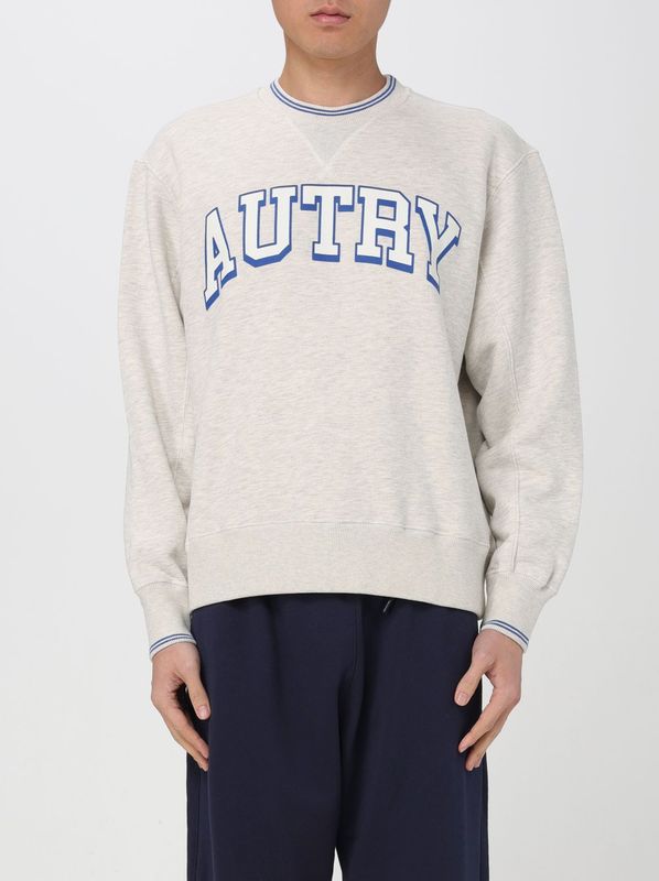 Autry - Grijze Crew Neck Sweatshirt - Heren - Sweatvesten