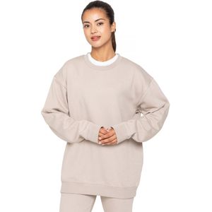 Enzo | Oversized Damessweatshirt - Havermout - Maat L