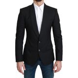 Dolce & Gabbana Mannen Zwart Single Breasted Formele Wollen Blazer