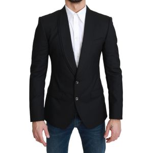 Dolce & Gabbana Mannen Zwart Single Breasted Formele Wollen Blazer