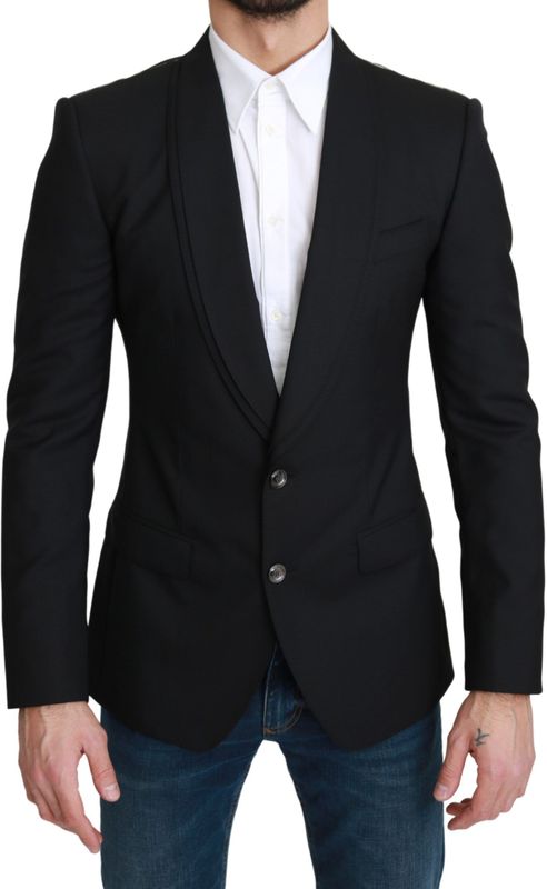 Dolce & Gabbana Mannen Zwart Single Breasted Formele Wollen Blazer
