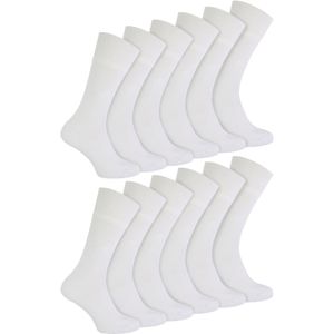 IOMI - 12 stuks naadloze bamboesokken voor diabetischei - Wit