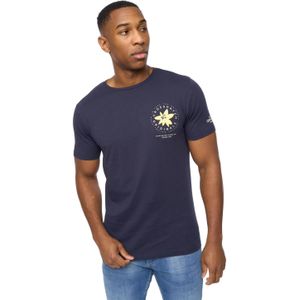 Crosshatch Heren Bloemen T-shirt (Marineblauw)
