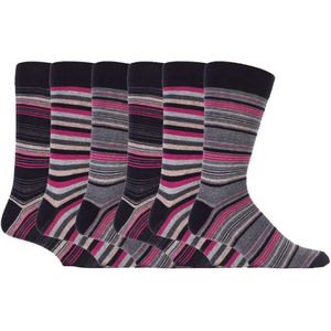 Set van 6 herensokken met gestreept katoen, rijk aan casual kleding - Tokyo